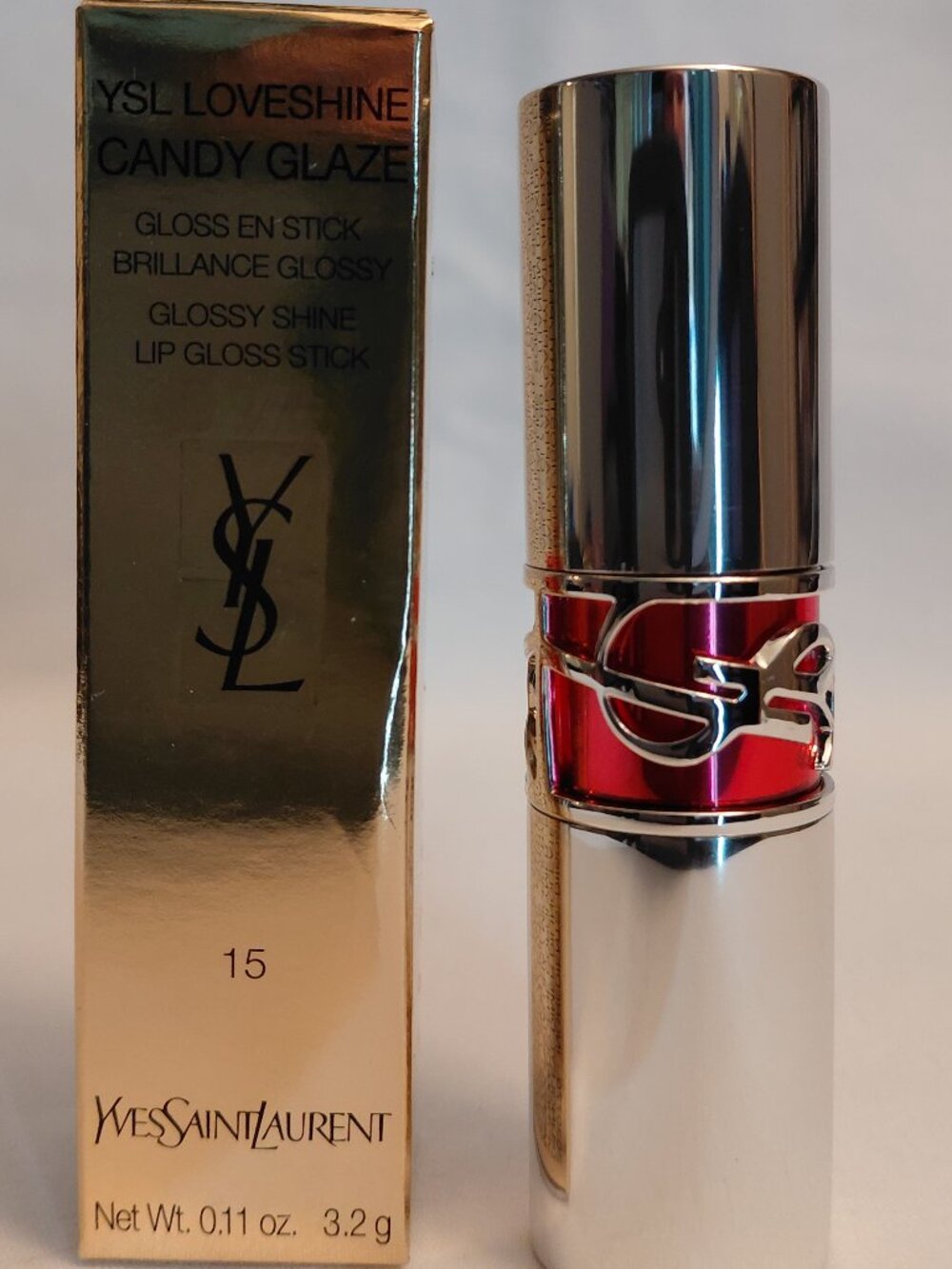Yves Saint Laurent - Candy Glaze Lip Gloss Stick - 15 Showcasing Nude - Picture 3 of 11